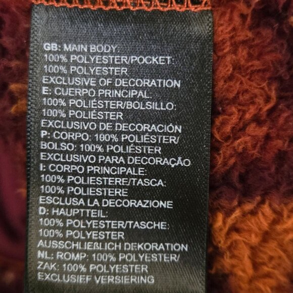 The North Face Campshire 2.0 Fleece Vest Garnet Red California Geo Print Size M - Picture 8 of 10